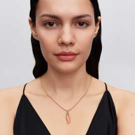 Pandora 764489C01 Charm-Anhänger Rosafarbene Raupe