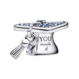 Pandora 21757 Damenarmband Starterset Silber Funkelnder Blauer Absolventen-Hut