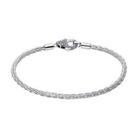 Pandora 594462C01 Damenarmband Silber Fuchsschwanz mit Pavé-Verschluss