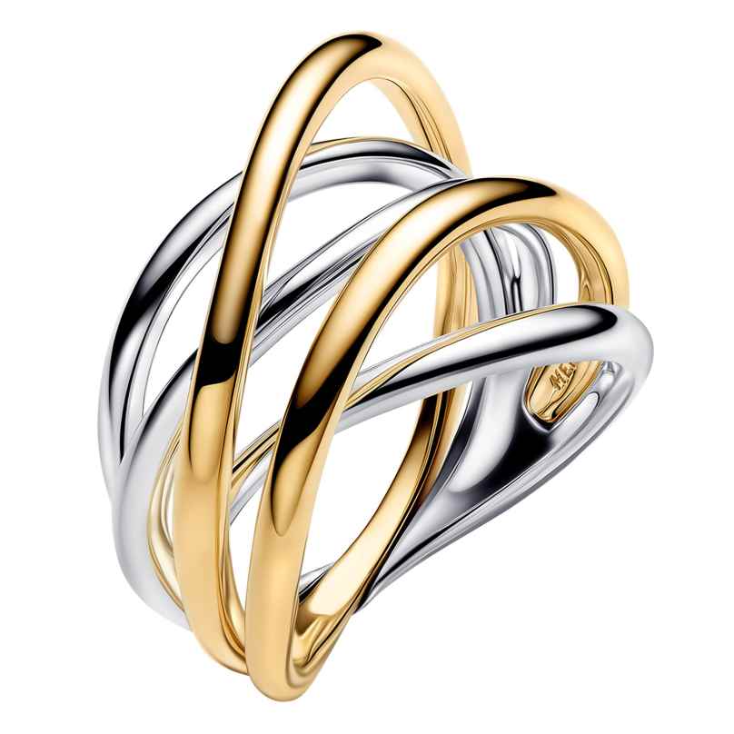 Pandora 164673C00 Damen-Ring Zweifarbig Verschlungene Bänder