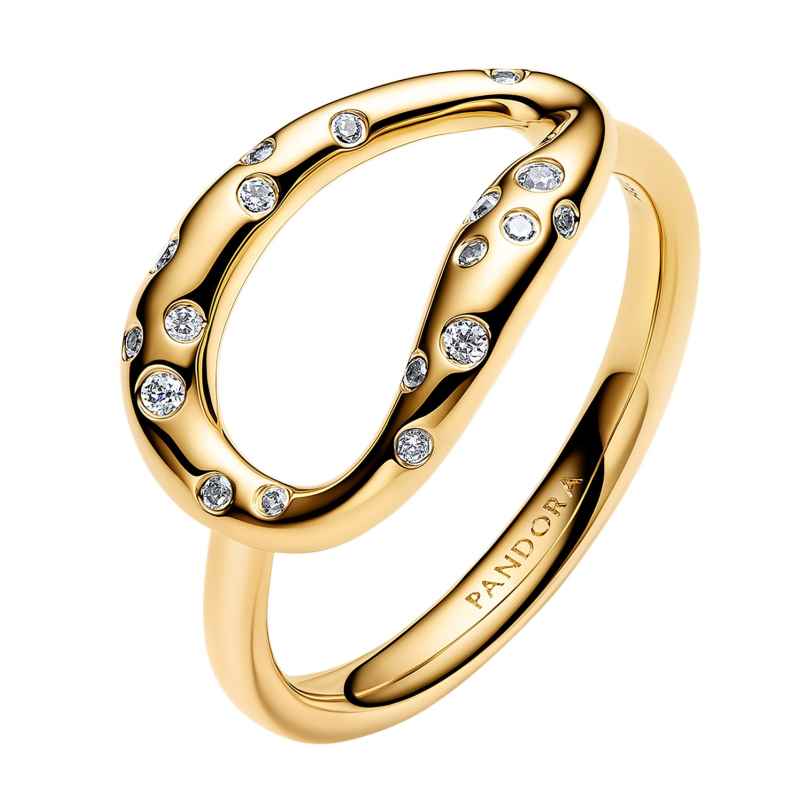 Pandora 164676C01 Statement-Ring für Frauen mit Steinen Besetzt Goldfarben