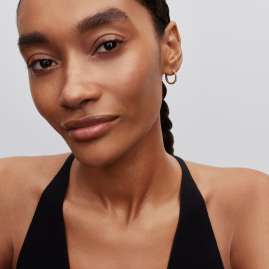 Pandora 264649C01 Damen-Ohrringe Funkelnde Creolen Goldfarben
