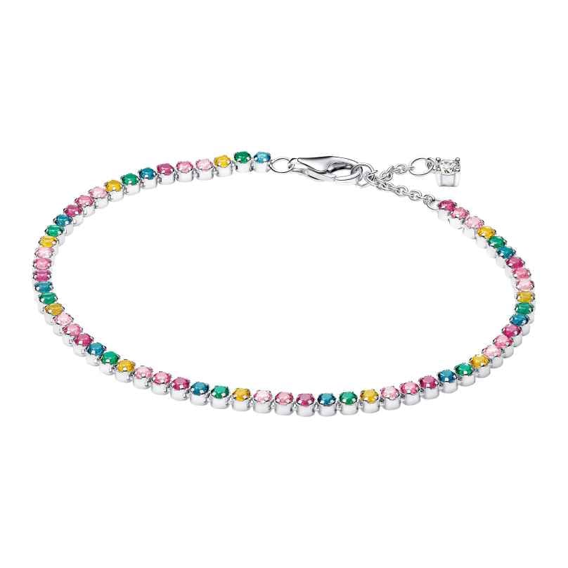 Pandora 593927C03 Tennis-Armband für Damen in Regenbogenfarben Silber