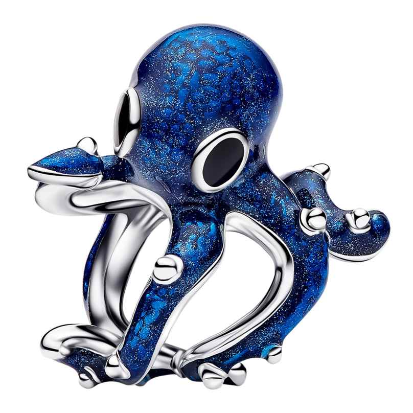 Pandora 794706C01 Charm Silber Blauer Oktopus 5700303291499