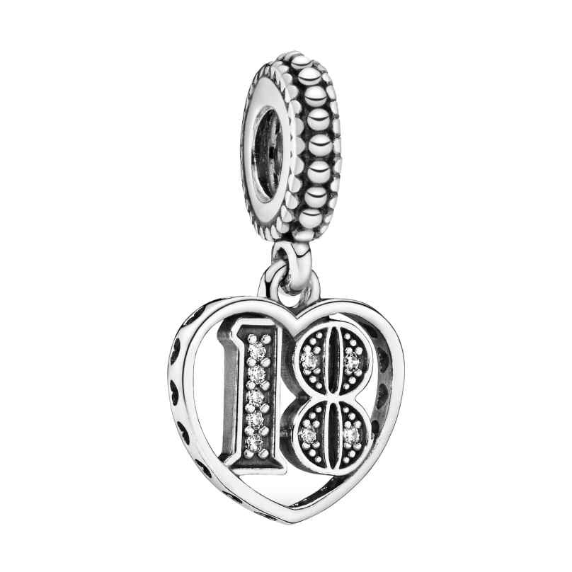 Pandora 797262CZ Charm-Anhänger Silber 18. Geburtstag 5700302659658