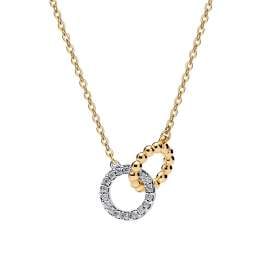 Pandora 364825C01-45 Damencollier Verschlungene Kreise Kugeln & Pavé
