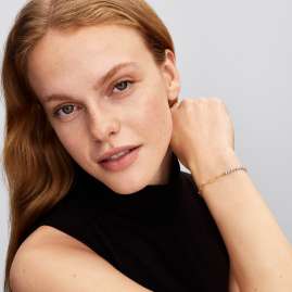 Pandora 564821C01 Damen-Armband Zweifarbig Glieder & Tennisband