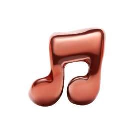Pandora 794902C01 Mini Silber-Charm Orangefarbene Musiknote