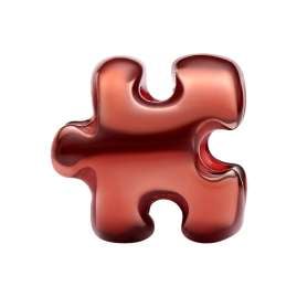 Pandora 794816C01 Mini Silber-Charm Orangefarbenes Puzzleteil