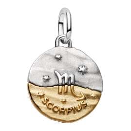 Pandora 764985C01 Medallion Charm Pendant Two Tone Zodiac Scorpio