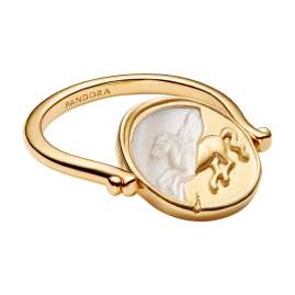 Pandora 164812C01 Medallion Ring for Ladies Pegasus Gold Tone