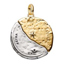 Pandora 764806C01 Medaillon-Charm Anhänger Zweifarbig Sonne und Mond XL