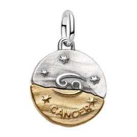 Pandora 764984C01 Medallion Charm Pendant Two Tone Zodiac Sign Cancer