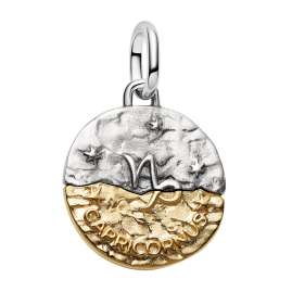 Pandora 764987C01 Medaillon-Charm Anhänger Zweifarbig Sternzeichen Steinbock