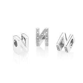 Pandora 51525-N Schlüsselring mit Buchstaben-Anhänger N
