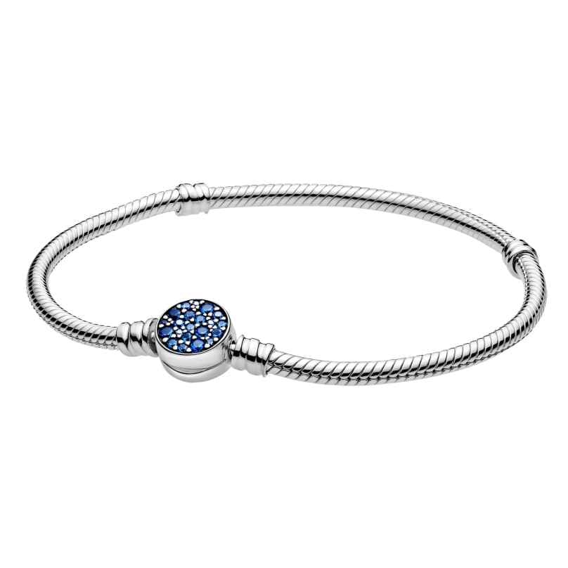 Pandora 599288C01 Damen-Armband Funkelnde Blaue Scheibe Silber