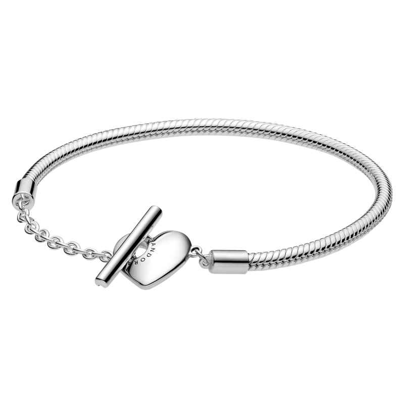 Pandora 599285C00 Silber-Armband für Damen Moments Herz T-Bar