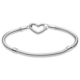 Pandora 599539C00 Women's Bracelet Silver with Heart Clasp