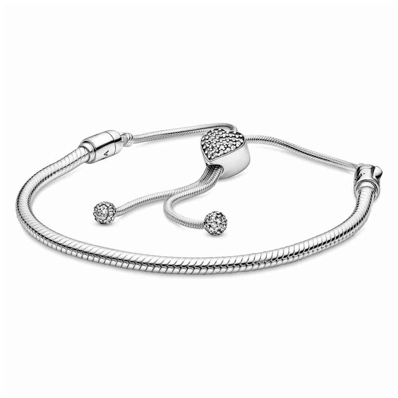 Pandora 591680C01-2 Damen Silber-Armband mit Herz-Verschluss 5700302979091