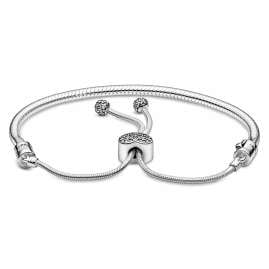 Pandora 591680C01-2 Damen Silber-Armband mit Herz-Verschluss