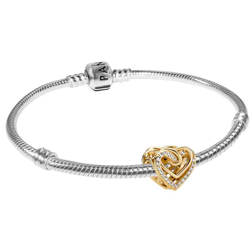 Pandora 41746 Damen-Armband Geschenkset Verschlungenes Herz Goldfarben