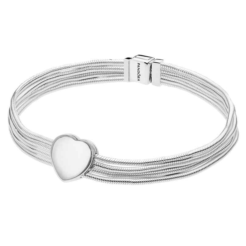 Pandora 75342 Reflexions Women's Bracelet Snakes with Clip Charm Heart