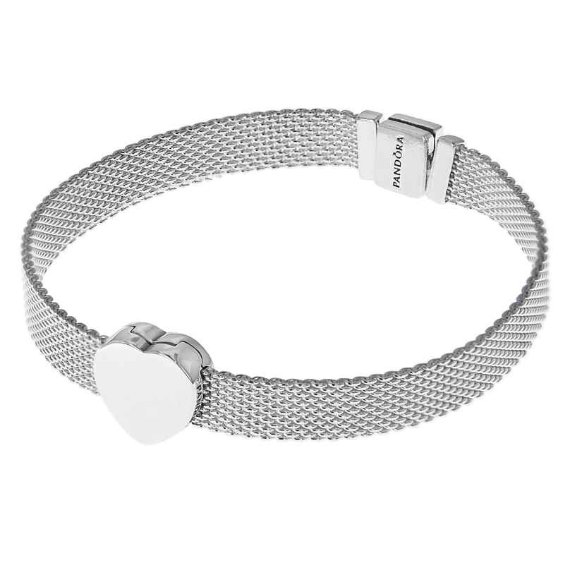 Pandora 75333 Reflexions Silber Damen-Armband mit Herz-Clip