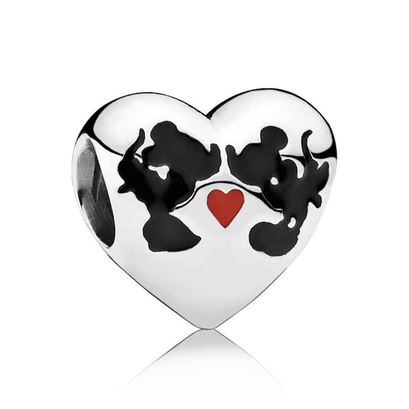 Pandora 791443ENMX Heart Charm Minnie & Mickey Kiss 5700302292046