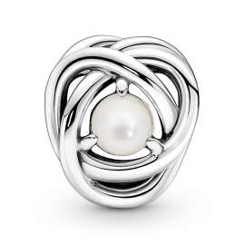 Pandora 790064C03 Silver Charm White Mother-of-Pearl Eternity Circle
