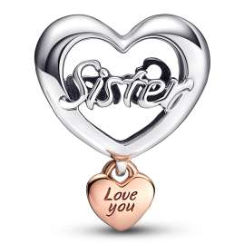 Pandora 782244C00 Silber Charm Love You Sister Herz