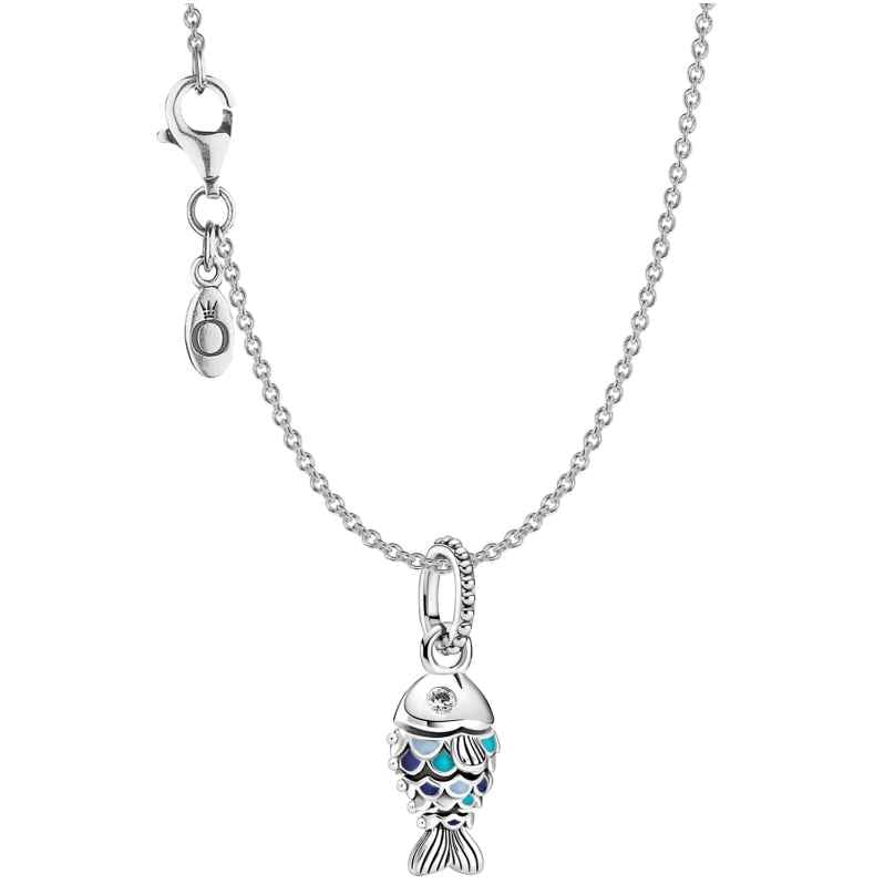 Pandora 51162 Silber Damen-Halskette Blauer Fisch 4260727511623