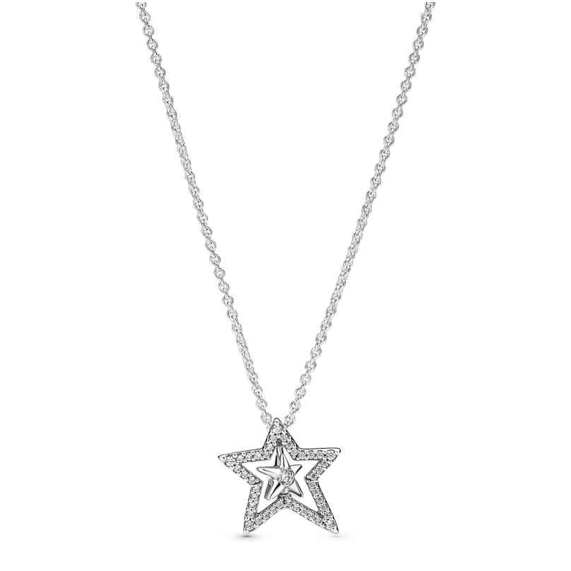 Pandora 390020C01 Ladies' Necklace Asymmetric Star Silver 5700302953411