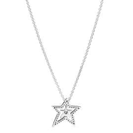 Pandora 390020C01 Damen-Collier Asymmetrischer Stern Silber