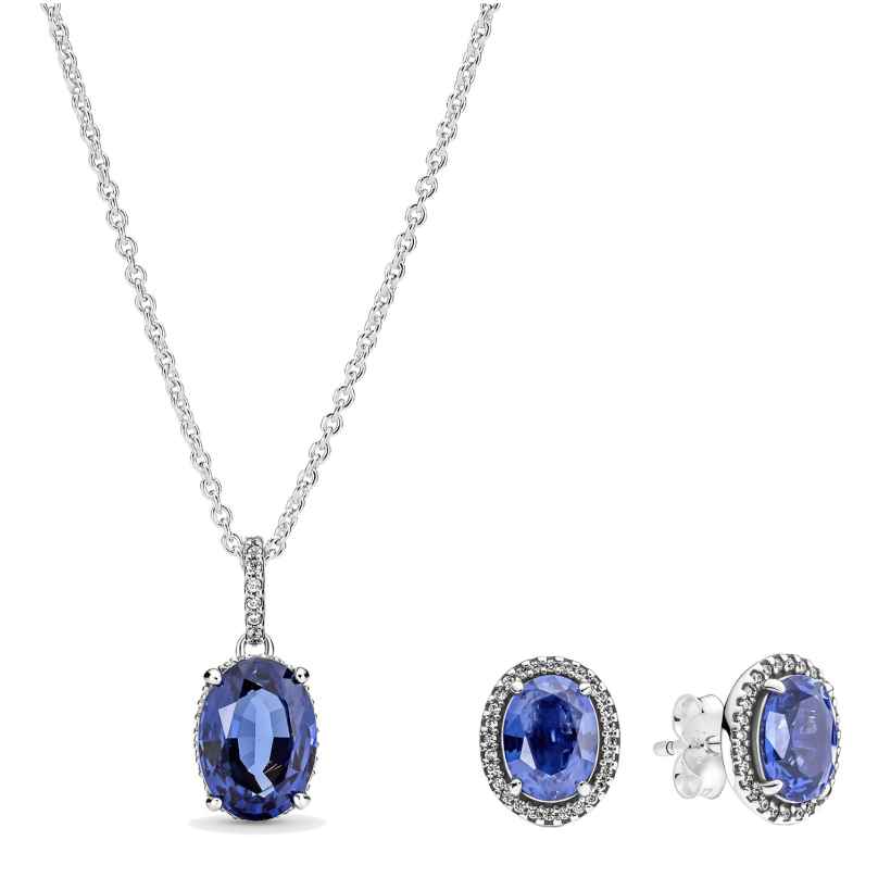 Pandora 51736 Women's Gift Set Necklace and Earrings Sparkling Halo 4260727517366