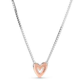 Pandora 380089C01-45 Ladies' Necklace Sparkling Freehand Heart