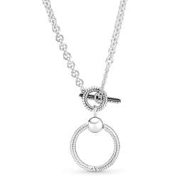 Pandora 391157C00-50 Ladies' Necklace 925 Silver with Pendant Moment O