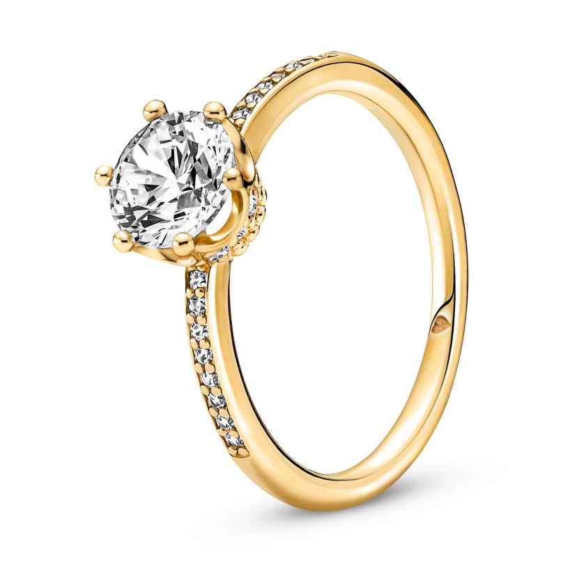 Pandora 168289C01 Ring für Damen Funkelnde Krone Goldfarben