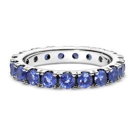 Pandora 190050C02 Damenring Silber Funkelnde Unendlichkeit Blau