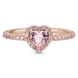 Pandora 188421C04 Ladies' Ring Elevated Heart Rose