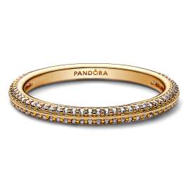 Pandora 169679C01 Women's Ring Gold Tone Pavé