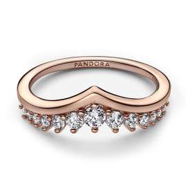 Pandora 182320C01 Ladies' Ring Wish Floating Pavé Rose Gold Toned