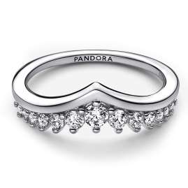 Pandora 192320C01 Silver Ring for Women Wish Floating Pavé