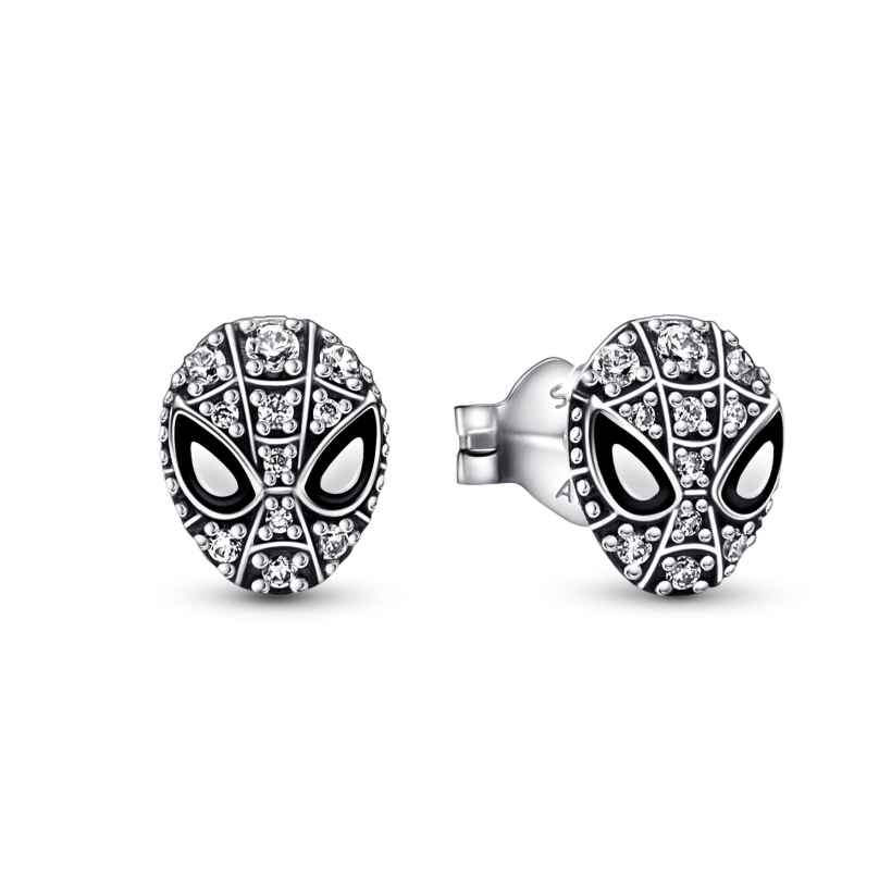 Pandora 292354C01 Women's Stud Earrings Spiderman Mask Pavé 5700303013831