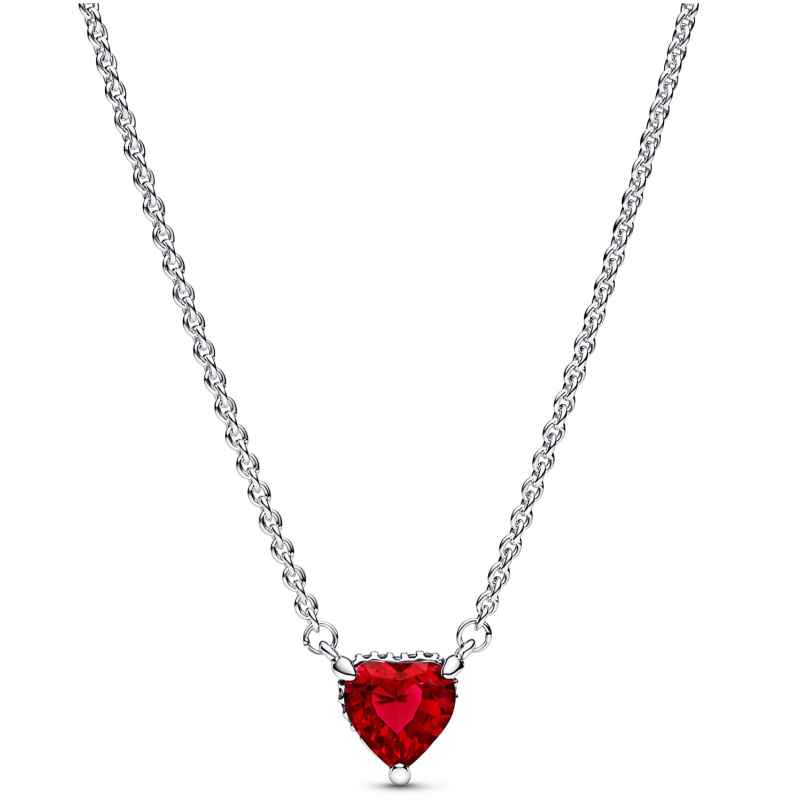 Pandora 392542C01-45 Ladies' Necklace Silver 925 with Charm Sparkling Heart 5700303024042