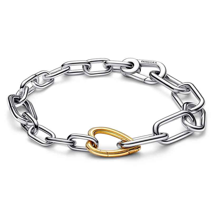 Pandora 562527C00 Women's Bracelet 925 Silver Two-Tone with Heart