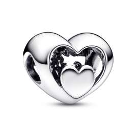 Pandora 792512C00 Charm Open Heart & Script Silver