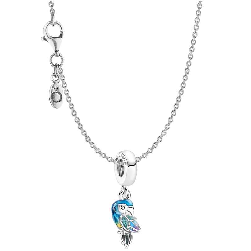 Pandora 15081 Damen- Halskette 925 Silber Collier Dschungelparadies Papagei 4262408150817