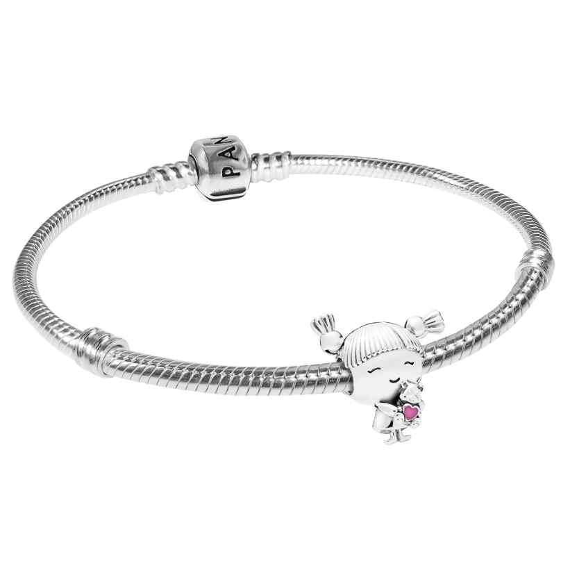 Pandora 15118 Ladies' Bracelet Silver Girl with Pigtails