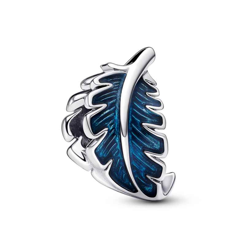 Pandora 792576C01 Charm Silver Blue Curved Feather 5700303031224