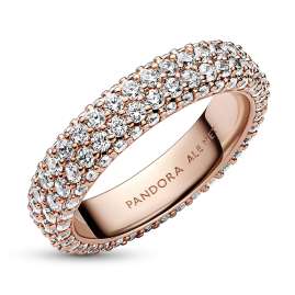 Pandora 182629C01 Ring für Damen Zeitloses Pavé Roségoldfarben